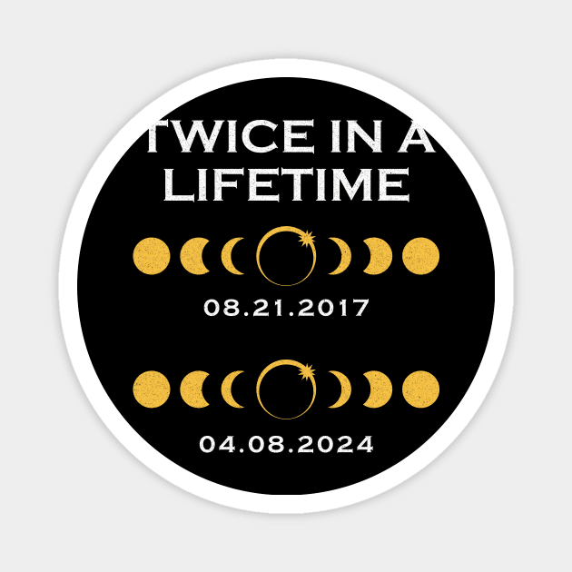 Twice In A Lifetime - Total Solar Eclipse Magnet by AnKa Art